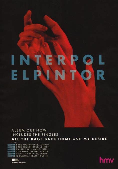 INTERPOL El Pintor 2015 UK Tour Poster