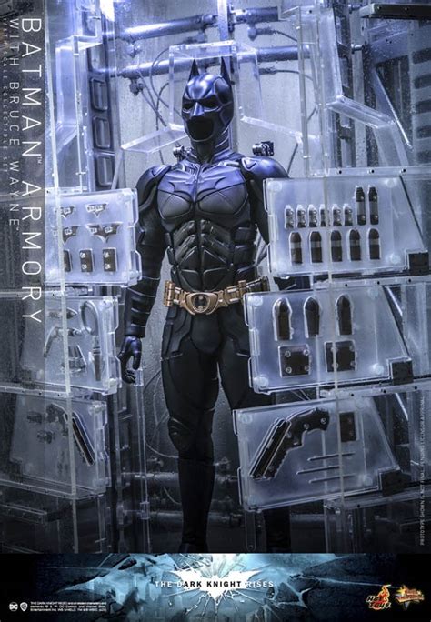 Batman Armory With Bruce Wayne The Dark Knight Rises Hot Toys 1 6 Scale Figure Set