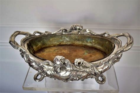 Proantic Jardini Re Victor Saglier En Bronze Argent Art Nouveau