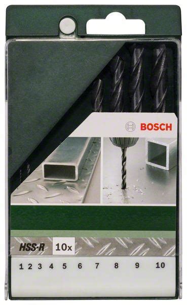 10 Delni Set Burgija Za Metal HSS R DIN 338 Bosch 2609255030