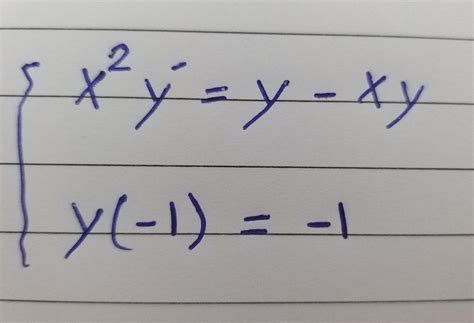 Solved X2y′y−xyy−1−1