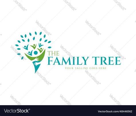 Simple Community Tree Logo Design Template Vector Image