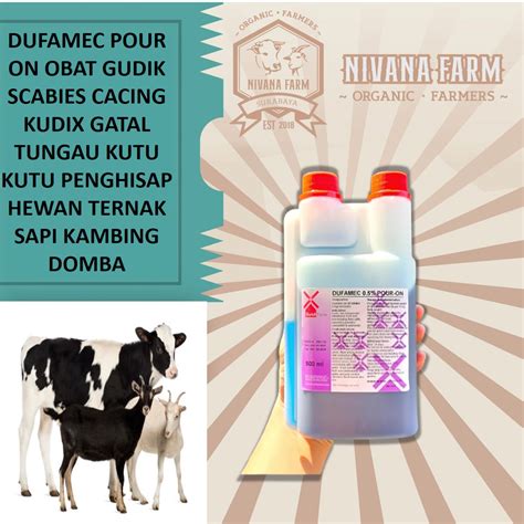 Jual DUFAMEC Pour On Obat Gudik Scabies Cacing Kudix Gatal Tungau