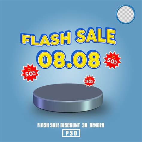 Promoci N De Descuento De Venta Flash De Renderizado D Con Colecci N