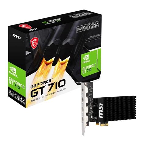 MSI Nvidia GeForce GT 710 2GD3H 2GB 64-BIT 4x HDMI Graphics Card – Syntech