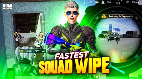 Fastest Squad Wipes 🔱 Bgmi Best 1v4 Clutches Youtube