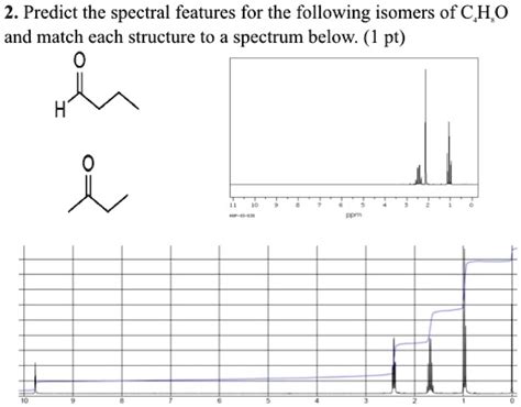 SOLVED 2 Predict The Spectral Features For The Following Isomers Of