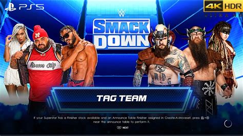 WWE 2K22 PS5 HIT ROW Vs THE VIKING RAIDERS SMACKDOWN NOV 25