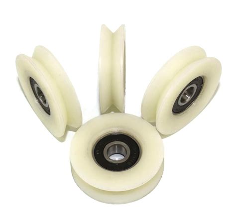 Pack Of 4 Nylon Polyamide Pulley Wheels With 90 V Groove Linear