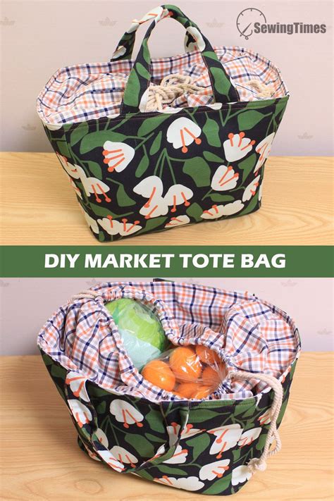 Shopping Bag Basket Bag Tutorial Diy Sewing Pattern Sewing Machine