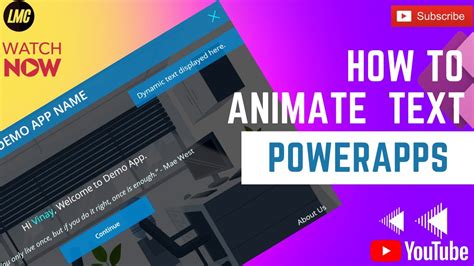 Tutorial Of Sliding Text Animation PowerApps Canvas YouTube