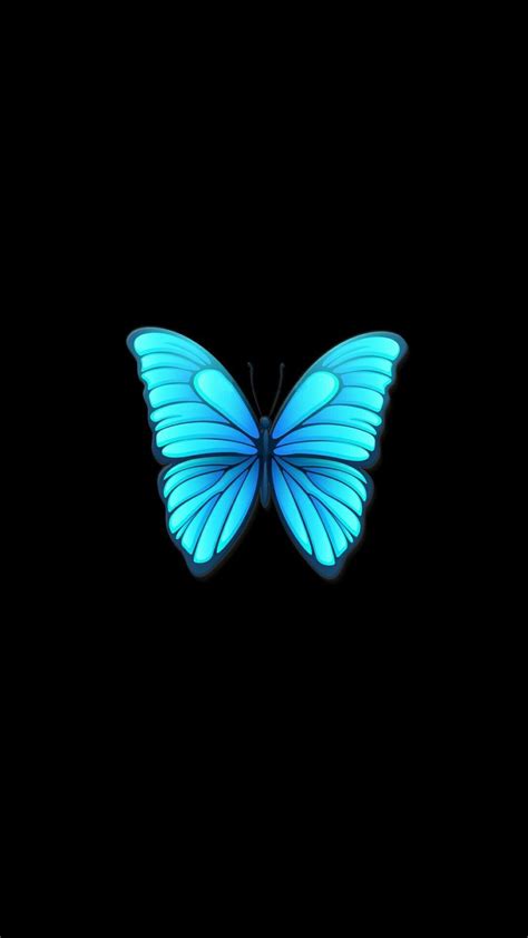 Blue And Black Butterfly Wallpaper