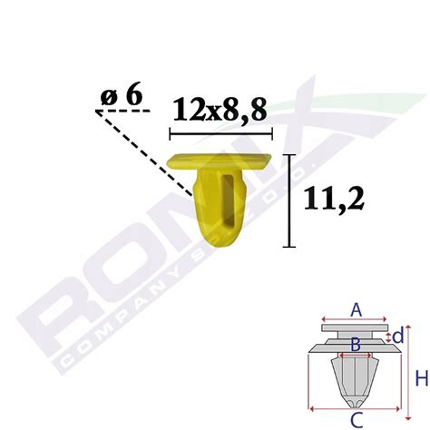 Spinka mocowania listew progowych 6mm BMW x10szt C70661 za 5 20 zł z