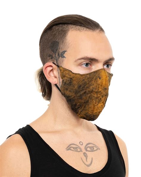 WRINKLED LEATHER FACE MASK - SULPHUR by JULIA FOM - Shop Untitled NYC