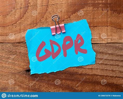 Text Showing Inspiration Gdpr Word Written On Regulation That Protect