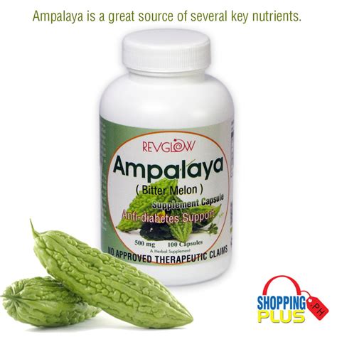 Ampalaya 500mg 100 Capsule Supplement For Diabetic Support By Revglow