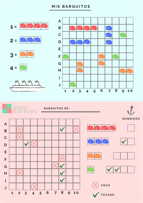 Juego Los Barquitos Para Imprimir Juegos Montessori