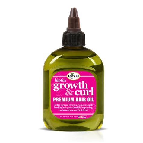 Difeel Growth And Curl Biotin Premium Hair Oil 71 Oz Difeel Find Your Natural Beauty