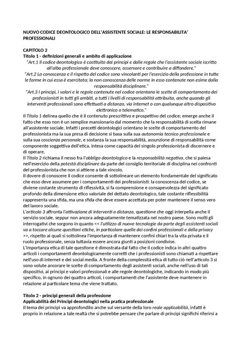 Codice deontologico dell assistente sociale responsabilità