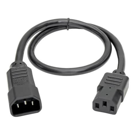 C14 To C13 Computer Power Cord 2 Ft 18 Awg Eaton