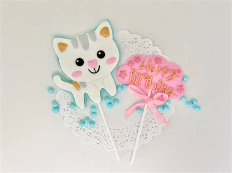 Cat Cake Topper - Etsy