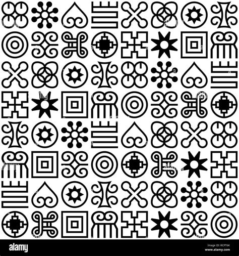 Patrón Adinkra africanos sin fisuras Imagen Vector de stock Alamy