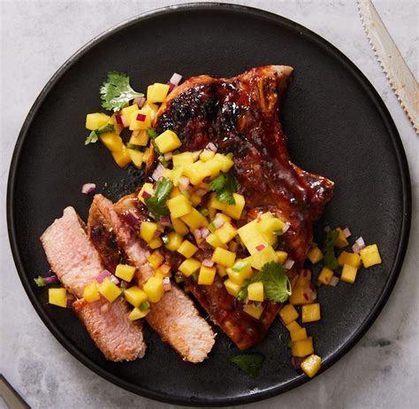 These Honey Glazed Pork Chops With Mango Salsa Will Be Your New Go To