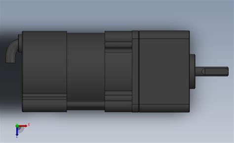 伺服电机及减速机收带电机asmsolidworks 2011模型图纸下载 懒石网