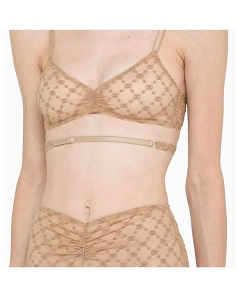 Gucci Nude Lingerie Set In Natural Lyst UK