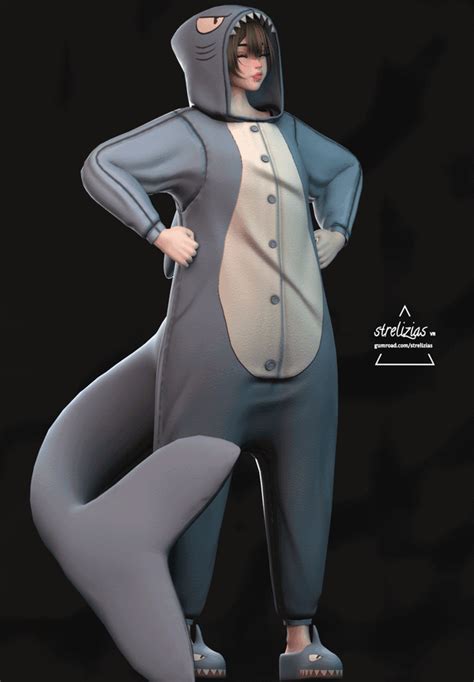 Shark Onesie Vrchat 3d Clothing Asset