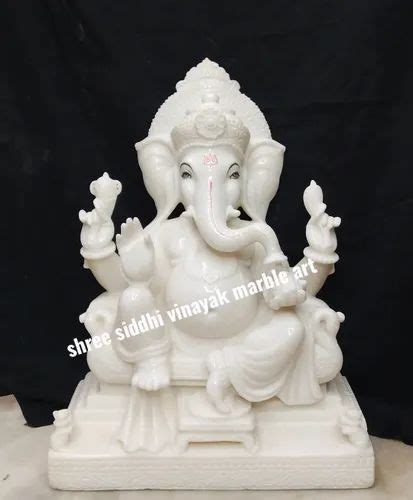 Polished White Marble Ganesha Statue Size 2 To 6 Feet At Rs 18000 In