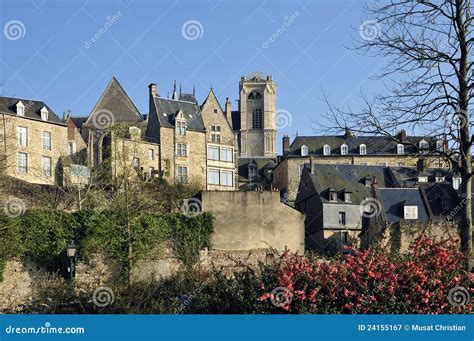 Old Town of Le Mans in France Stock Image - Image of blue, bell: 24155167