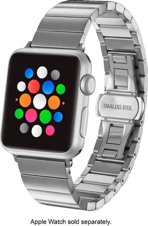 Best Buy: Platinum™ Stainless Steel Link Band for Apple Watch™ 38mm, 40mm, Apple Watch™ Series 7