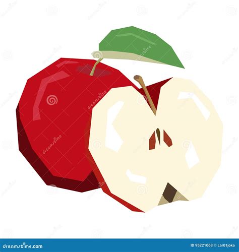 Pair Of Apples Vector Illustration Sketch Cartoondealer