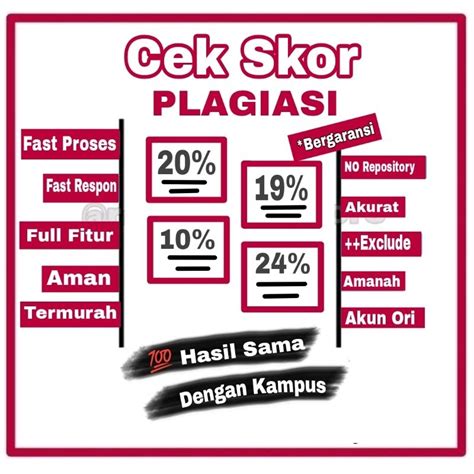 Jual Jasa Cek Skor Plagiasi Termurah No Repository Shopee Indonesia