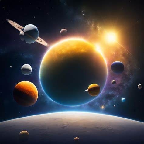 Premium Photo | Planets in outer space Elements of this image furnished by NASA AIGenerated