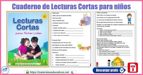 Lecturas Cortas De Comprensión Materiales Educativos