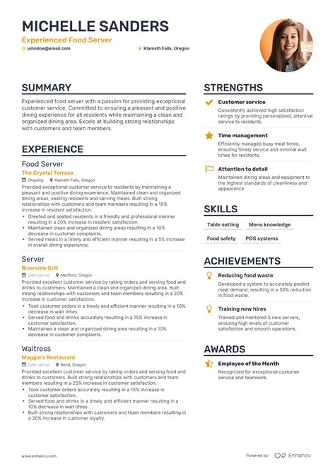 11 Server Resume Examples And Guide For 2023