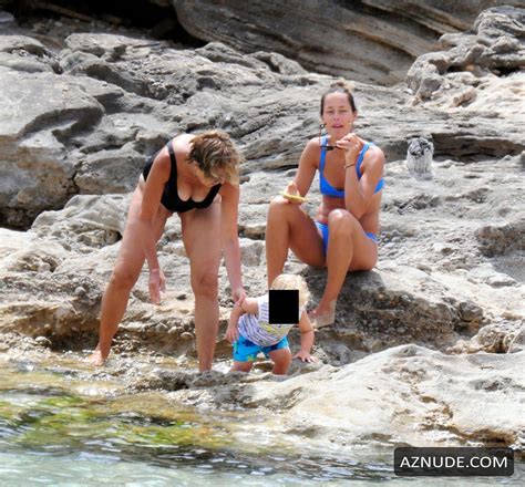 Ana Ivanovic In A Blue Bikini As She Is Pictured Spending Some Quality Time On The Beach With