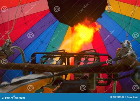 Inside Hot Air Balloon Rising Above Yizreel Valley In The North Of