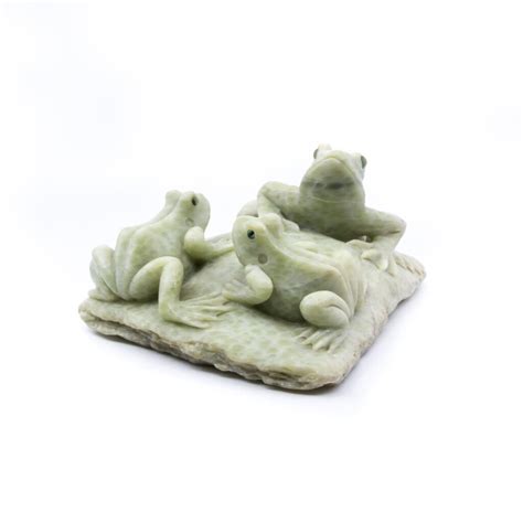 Froschgruppe Nephrit Jade Swiss Stones