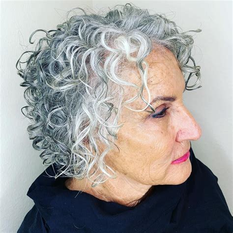 20 Elegant Hairstyles For Women Over 70 To Pull Off In 2020 Grey Curly Hair Short Thin Hair