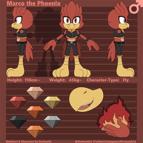 Marco the Phoenix - Refsheet by Darknetic