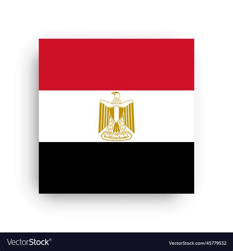 Square flag of egypt Royalty Free Vector Image