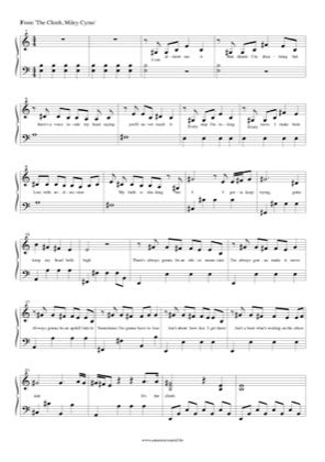 The Climb - Miley Cyrus Free Piano Sheet Music PDF