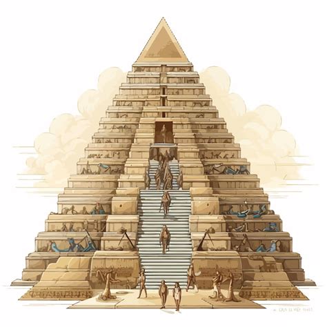 Premium Vector | Ancient_pyramid_of_power_structure_vector