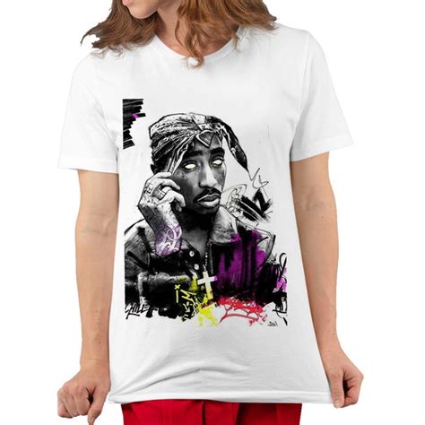 Camiseta Unissex Pac Tupac Shakur Rap Thug Adulto Infantil