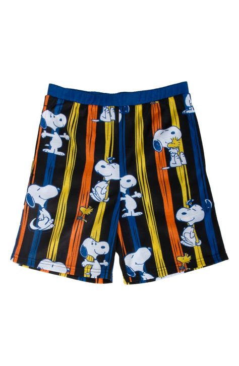 Munki Munki X Peanuts® Kids Snoopy Doodle Stripe Pajama Shorts Nordstrom