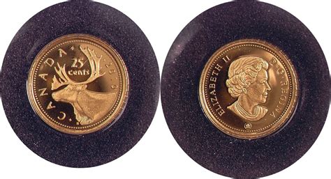 Kanada Canada 25 Cents 2010 Tierwelt Kanadas Rentier Proof Gekapselt