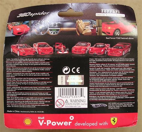 Ferrari F360 Spider Hot Wheels Kolekcja Shell 7617925521